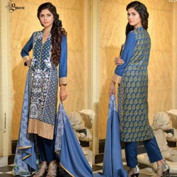 Reeva Linen Embroidered Unstitched Suit 5A